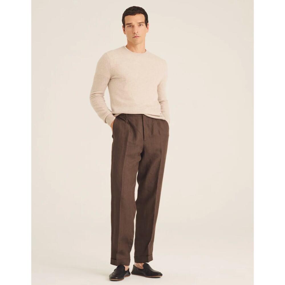 NAADAM The Original Cashmere Crewneck Sweater Men's tan - Picture 2 of 3
